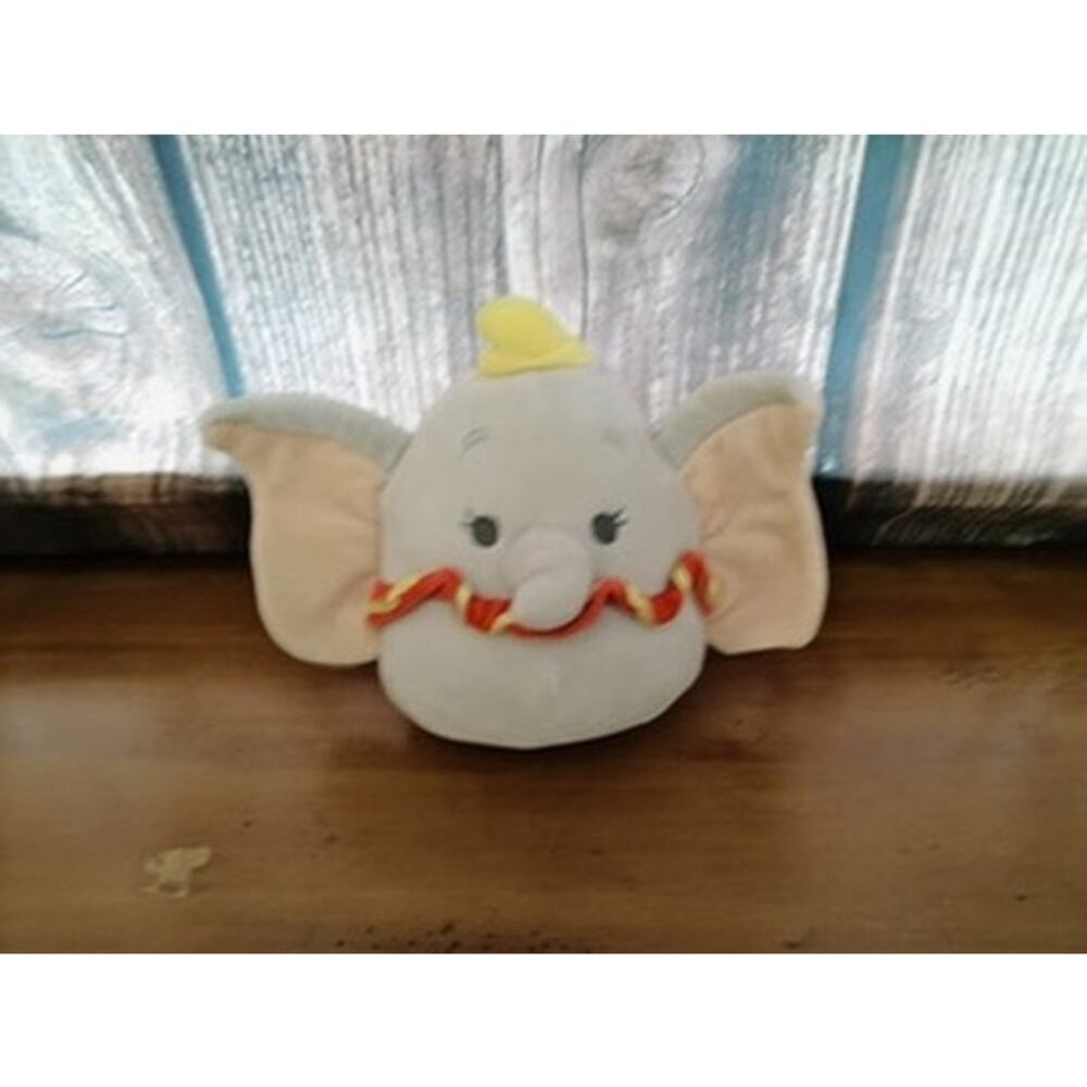 Squishmallows Disney Dumbo Plush Stuffed Animal Gray Elephant Yellow Hat 8"